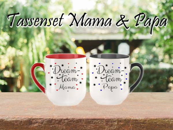 Tassen Set Mama und Papa "Dreamteam"